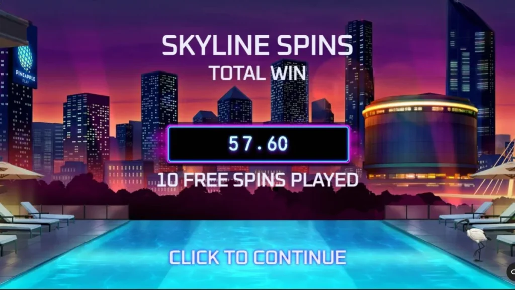 Midnight Mirage slot neon rooftop bar theme